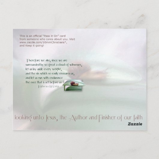 Laufen mit Ausdauer Postkarte (Rückseite)