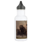 Laufen mit Büffel Edelstahlflasche (Links)