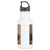 Laufen mit Büffel Edelstahlflasche (Rückseite)