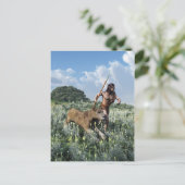 Laufen mit dem Tiger Postkarte (Stehend Vorderseite)