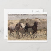 Laufen mit den wilden postkarte (Vorne/Hinten)