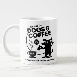 Laufen mit Hunden und Kaffee Jumbo-Tasse