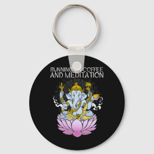 Laufen mit Kaffee und Meditation I Meditation  Schlüsselanhänger