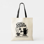 Laufen mit Katzen und Kaffee Tragetasche (Rückseite)