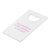 Laufen mit Spaß Geldbeutel Flaschenöffner (Rückseite Schrägansicht)