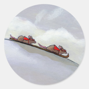 Laufen Rattenkunst des abschüssigen Spaßes der Runder Aufkleber