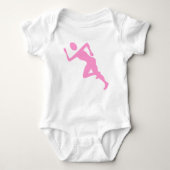 Laufen - Rosa Baby Strampler (Vorderseite)