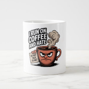 Laufen Sie auf Kaffee und hassen Sie den sonnigen Jumbo-Tasse