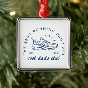 Laufen Sie coolen Papa Club besten Läufer lustige Ornament Aus Metall