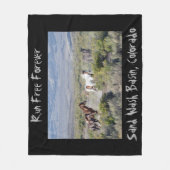 Laufen Sie frei für immer Fleecedecke (Vorderseite)