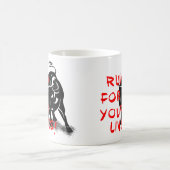 Laufen Sie für Ihre Leben! Stierlaufentwurf Sans Kaffeetasse (Mittel)