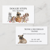 Laufen Sie in der Welpenschulung Watercolor Pet Se Visitenkarte (Vorne/Hinten)