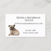 Laufen Sie in der Welpenschulung Watercolor Pet Se Visitenkarte (Rückseite)