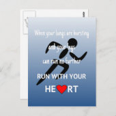 Laufen Sie motivierend Sportarten Postkarte (Vorne/Hinten)