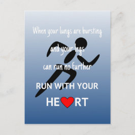 Laufen Sie motivierend Sportarten Postkarte