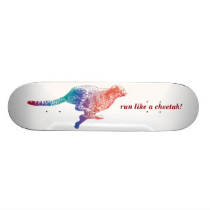 Laufen Sie wie ein Gepard Skateboard