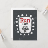 Laufen Sie wie Sie Gemein die Grußkarte Karte (Vorderseite/Rückseite Beispiel)