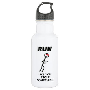 Laufen Sie wie Sie stahl etwas Wasser-Flasche Trinkflasche