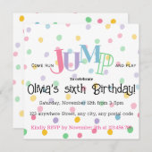 Laufen, springen, bunte Punkte spielen Einladung (Vorne/Hinten)