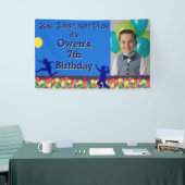 Laufen, springen und Geburtstagskurs verhindern Banner (Messeveranstaltung)