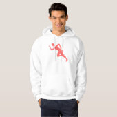 Laufen - tropisches Rosa Hoodie (Vorne ganz)