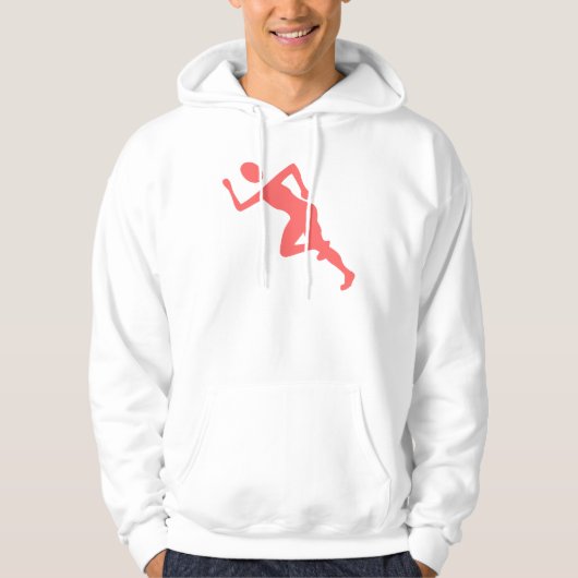 Laufen - tropisches Rosa Hoodie (Vorderseite)