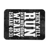 Laufen und nicht ermüden Christliche Bibel laufen Magnet (Horizontal)