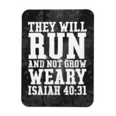 Laufen und nicht ermüden Christliche Bibel laufen Magnet (Vertikal)