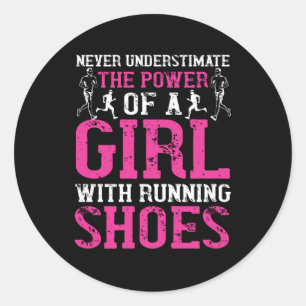 Laufen - Unterschätzen Sie nie den Meister Runder Aufkleber