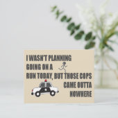 Laufen von den Polizisten Postkarte (Stehend Vorderseite)