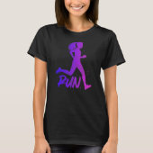 Laufen von Girl Marathon Track und Field Runner T-Shirt (Vorderseite)