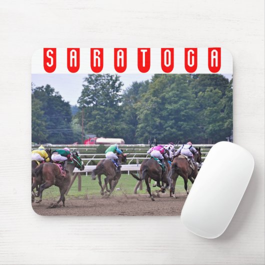Laufen von historischer Saratoga Rennbahn Mousepad (Mit Mouse)