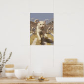 Laufen von Katzen, Gleis und Felder Poster (Küche)