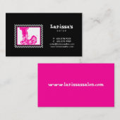 Laufen von Monogramm-Visitenkarte-Schwarz-Rosa 2 Visitenkarte (Vorne/Hinten)