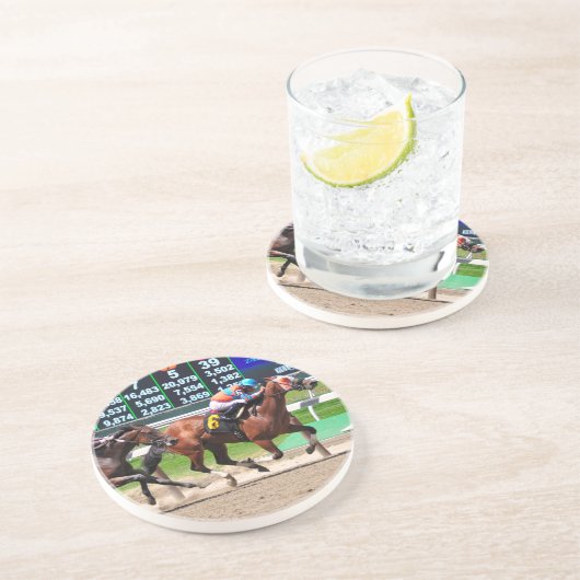 Laufen von schönem Belmont Park Getränkeuntersetzer (Seite)