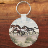 Laufen wie der Wind - Galloping Paint Horses Schlüsselanhänger (Vorderseite)