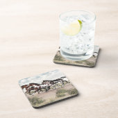 Laufen wie der Wind - Galloping Paint Horses Untersetzer (Rechte Seite)