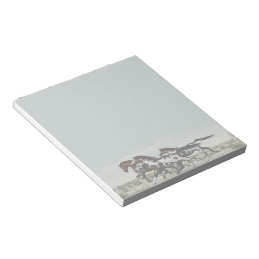 Laufen wie Wind - Galloping Paint Horses Notepad Notizblock (angewinkelt)