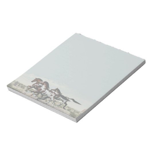 Laufen wie Wind - Galloping Paint Horses Notepad Notizblock (Rotiert)