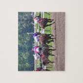 Laufen zur Ziellinie bei Saratoga Puzzle (Vertikal)