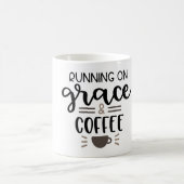 "Laufend auf Anmut-u. Kaffee-" - Tasse (Mittel)