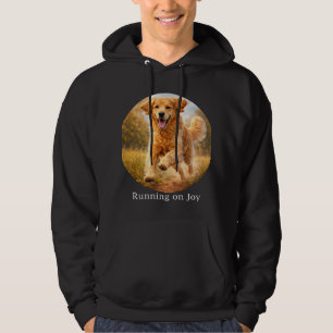 Laufend auf Freude Golden Retriever Hoodie