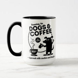 Laufend auf Hunden und Kaffee 15 oz. Combo Tasse