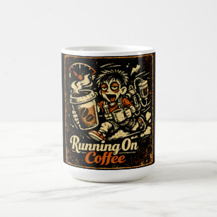 Laufend auf Kaffee – Koffeinhaltiger Humor Überleb Kaffeetasse