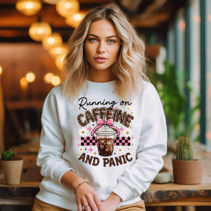 Laufend auf Koffein und Panik Sweatshirt