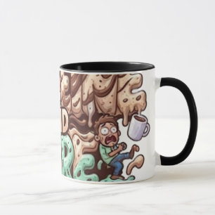 Laufend auf Koffein und purer Panik Grafik Tasse