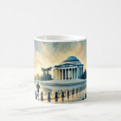 Laufend in Washington DC Jefferson Memorial Kaffeetasse (Mittel)
