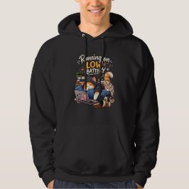 Laufend mit schwacher Batterie Katze – Lustige gem Hoodie