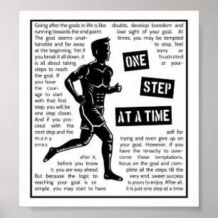 Laufend nach Zielen Motivations-Wanddekoration Poster