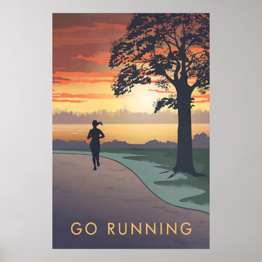 Laufend Reisen Poster (Vorne)